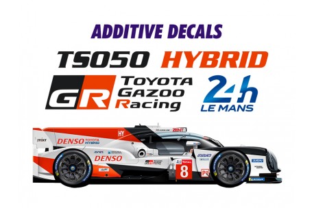 Blue Stuff Toyota TS050 Hybrid Le Mans 2018 markings Decals - 1/24 Scale - BS-24-013