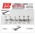 Top Studio 0.5mm Hex Rivets (A)