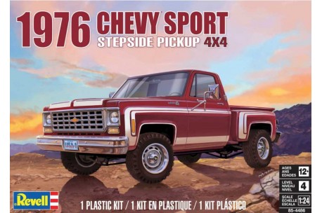 Revell 85-4486 1/24 76 Chevy Sport Stepside Pickup Truck  4X4 Model Kit