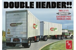 AMT "Double Header" Tandem Van Trailers  Model Kit - 1/25 Scale