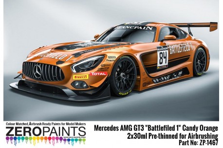 Zero Paints Mercedes AMG GT3 "Battlefiled 1" Candy Orange Paint 2x30ml - 1467