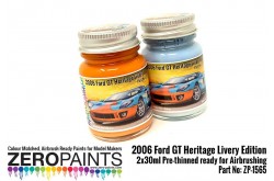 Zero Paints 2006 Ford GT Heritage Livery Edition Blue and Orange Paint Set 2x30ml - ZP-1565
