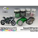Zero Paints Kawasaki H2R Paint Set 4x30ml + Chrome Buffering Powder