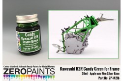 Zero Paints Kawasaki H2R Frame Candy Green Paint 30ml - ZP-1421b