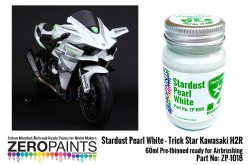 Zero Paints Trick Star Kawasaki H2R Stardust Pearl White Paint 60ml