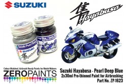 Zero Paints Suzuki Hayabusa - Pearl Deep Blue/Sonic Silver Paint Set 2x30ml - ZP-1623