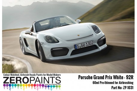 Zero Paints Porsche Grand Prix White - 92R Paint 60ml - ZP-1031