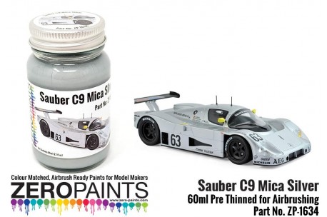 Zero Paints Silver Mica Paint for Sauber C9 Le Mans 1989 - 60ml - ZP-1634