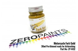 Zero Paints Motorcycle Fork Gold Paint 30ml - ZP-1432