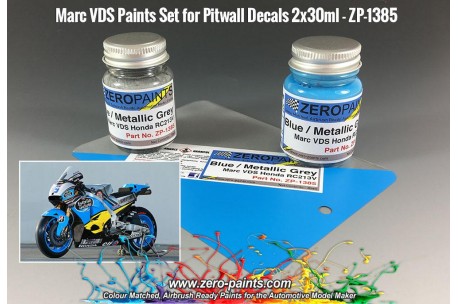 Zero Paints Marc VDS Honda RC213V - Blue/Metallic Grey Paint Set 2 x 30ml - ZP-1385