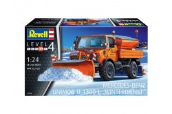 Revell of Germany Unimog U1300L Winter Service Truck w/Snowplow  - 1/24 - 80-7438
