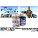 Zero Paints Fast and Furious Platinum Pearl/Pearl Blue Paints 2x30ml