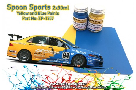 Zero Paints Spoon Sports Blue and Yellow Paint Set 2x30ml - ZP-1307