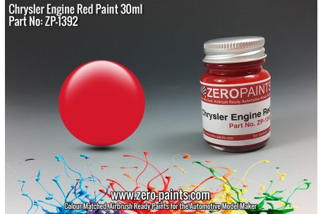 Zero Paints Chrysler USA Red Engine Paint 30ml - ZP-1392 