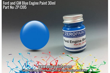 Zero Paints Ford and GM Blue Engine Paint 30ml - ZP-1395