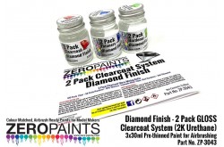 Zero Paints Diamond Finish - 2 Pack GLOSS Clearcoat System (2K Urethane) 3x30ml