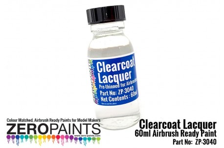Zero Paints Clearcoat Lacquer 60ml - Pre-thinned ready for Airbrushing - ZP-3040
