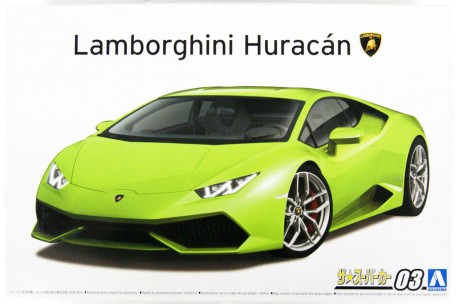 Aoshoma Lamborghini Huracan LP610-4 2014 Model Kit - 1/24 Scale - 58466