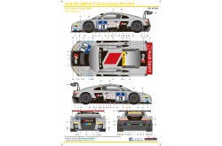 S.K. Decals Audi R8 LMS GT3 Nurburgring 24H 15 Audi Sport Team WRT Decals  - 1/24 Scale