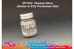 Zero Paints Titanium Silver Paint 30ml - ZP-7032