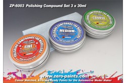 Zero Paints Polishing Compound Set (3 Grades+Cloth)