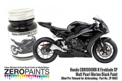 Zero Paints Honda CBR1000RR-R Fireblade SP Matt Pearl Morion Black Paint - 30ml