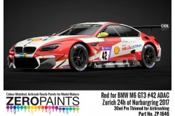 Zero Paints BMW M6 GT3 42 Zurich 24h Of Nurburgring 2017 Red Paint 30ml