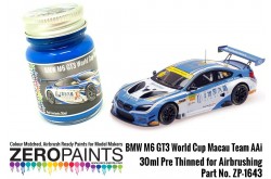 Zero Paints BMW M6 GT3 World Cup Macau Team Aai Blue Paint 30ml  - ZP-1643