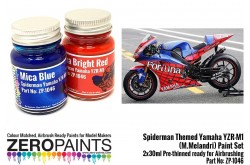 Zero Paints Spiderman Themed Yamaha YZR-M1 (M.Melandri) Paint Set 2x30ml