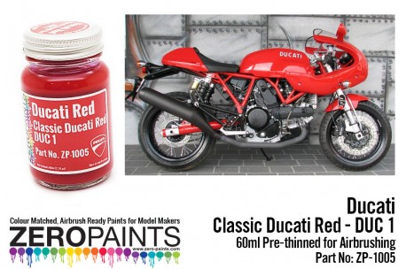 Zero Paints Ducati Red DUC 1 (Classic Ducati Red) Paints 60ml - ZP-1005