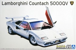 Aoshima 1985 Lamborghini Countach 5000QV - 1/24 Scale Model Kit - AOS-59456