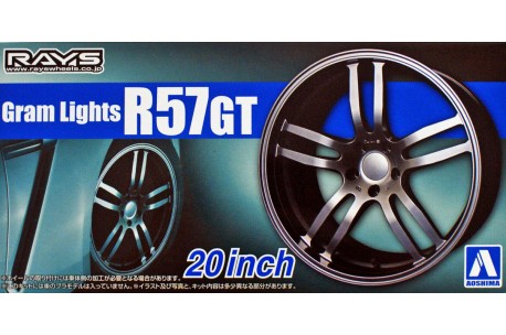 Aoshima Gram Lights R57GT 20" Tire & Wheel Set - 1/24 Scale - AOS-55151