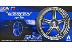 Aoshima SSR Werfen GT03 20" Tire & Wheel Set - 1/24 Scale