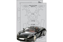 Scale Motorsport Porsche Carrera GT Carbon Fiber Template Decal Set -  1/24 Scale - SMS-7018