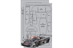 Scale Motorsport Sauber Mercedes C9 Carbon Fiber Template Decal Set -  1/24 Scale - SMS-7113