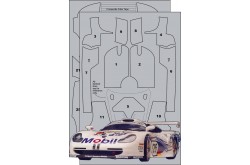 Scale Motorsport Porsche 911 GT-1 EVO Carbon Fiber Template Decal Set -  1/24 Scale - SMS-7117