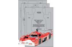 Scale Motorsport Toyota GT-One TS020 Carbon Fiber Template Decal Set -  1/24 Scale - SMS-7118