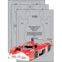 Scale Motorsport Toyota GT-One TS020 Carbon Fiber Template Decal Set -  1/24 Scale