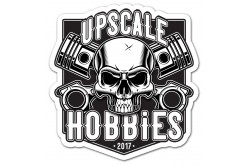 UpScale Hobbies Skull & Pistons Sticker (Large) - USH-0002
