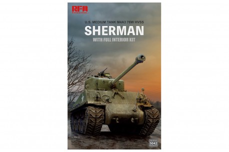 RFM M4A3E8 SHERMAN w/Full Interior & Workable Track Links - 1/35 Scale Model Kit - RM-5042