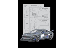 Scale Motorsport Mustang GT4 Full Carbon Jacket -  1/24 Scale
