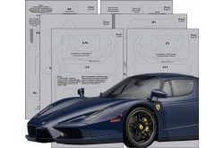 Scale Motorsport Enzo Interior Composite Fiber Template Set  - 1/12 Scale