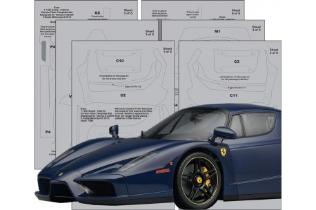 Scale Motorsport Enzo Interior Composite Fiber Template Set  - 1/12 Scale - 7086