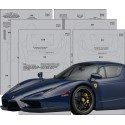 Scale Motorsport Enzo Interior Composite Fiber Template Set  - 1/12 Scale