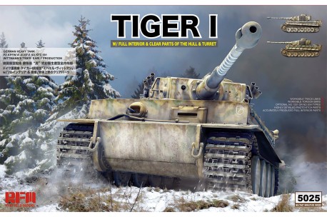 RFM Tiger I Early w/ Full Interior & Clear Parts - 1/35 Scale Model Kit - RM-5025
