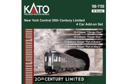 N Scale New York Central 20th Century Limited 4 Car Add-On Set