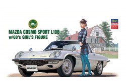 Hasegawa SP368 Mazda Cosmo Sport L10B w/60's Girl Figure - 1/24 Scale Model Kit