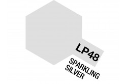 Tamiya Lacquer LP-48 Sparkling Silver - 10ml Jar