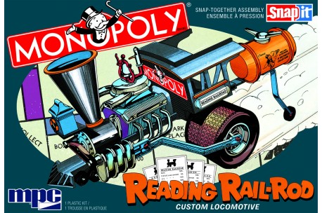 MPC Monopoly reading railroad rod custom locomotive (snap)- 1/25 Scale Model Kit