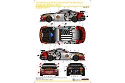 S.K. Decals Ford Mustang GT4 Continental Tire Sports Car Challenge Mosport 2018 KohR Motorsports (Tamiya)  - 1/24 Scale
